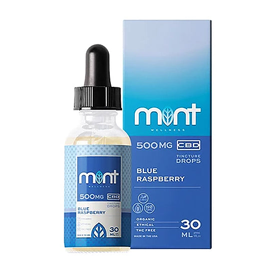 Mint Wellness CBD Oil Tincture Blue Raspberry Nug Republic